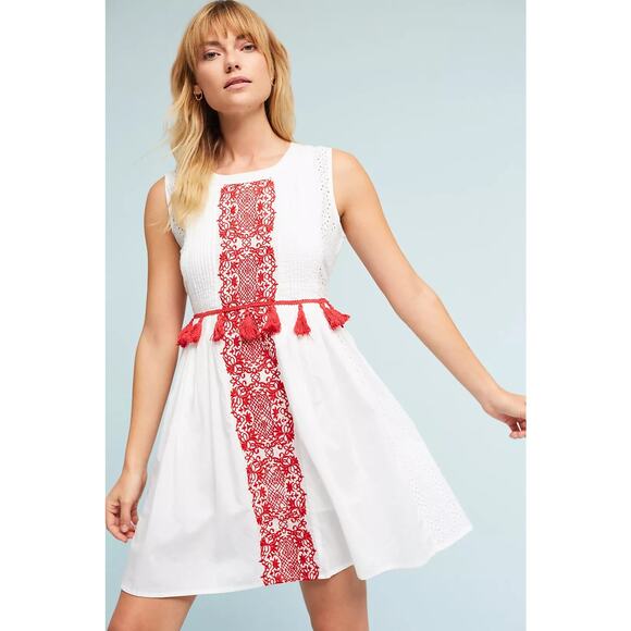 Chantik Anthropologie Margaret Embroidered Eyelet Dress - Picture 1 of 6